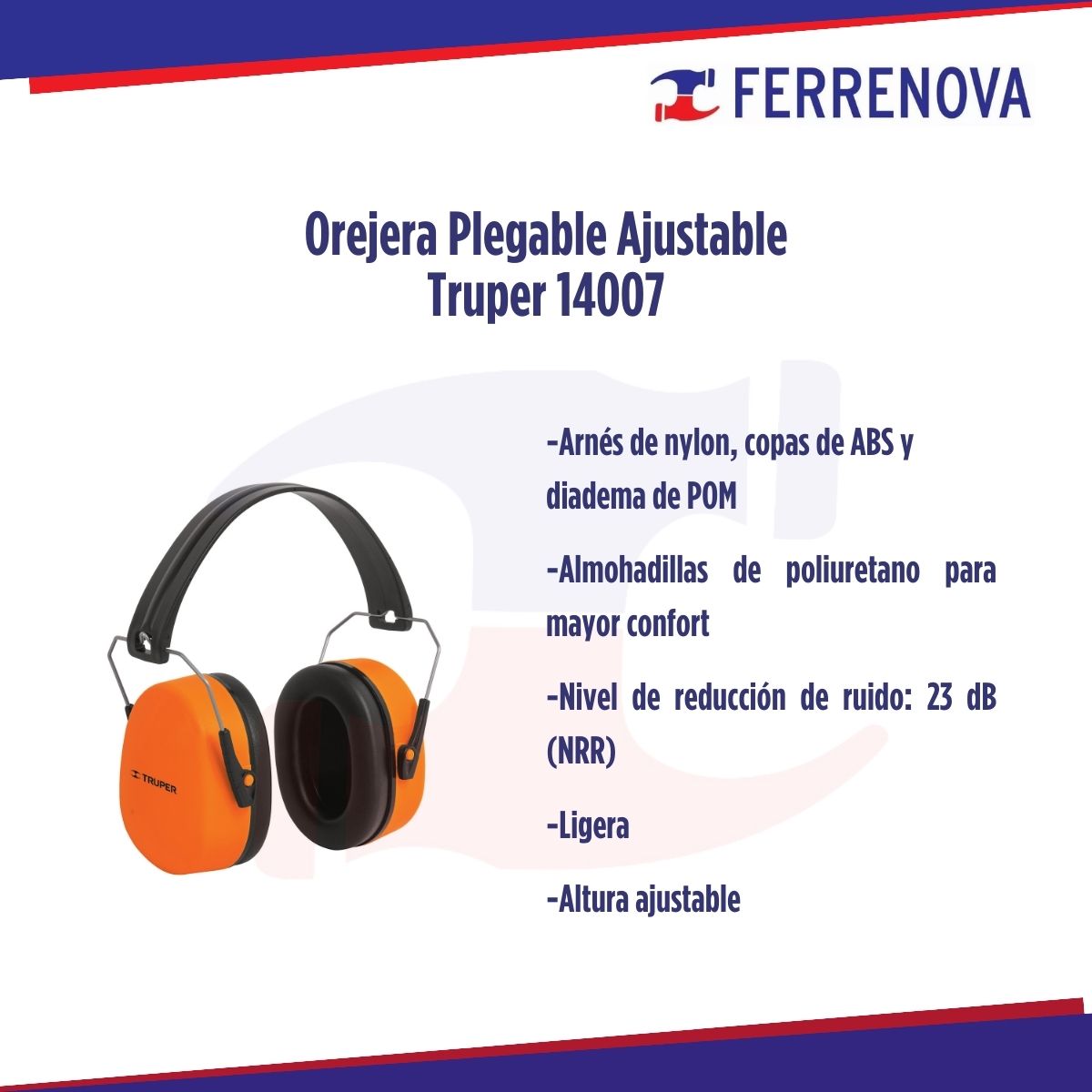 Orejera Plegable Ajustable Truper 14007