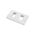 Placa D ABS 2 Salidas Blanco Venecia Kleiman PLA-026 (20 PIEZAS)